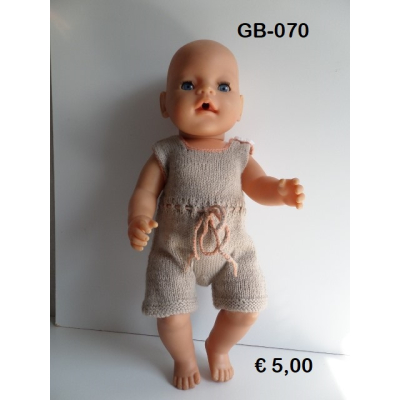 jumpsuit gebreid, kleur zand